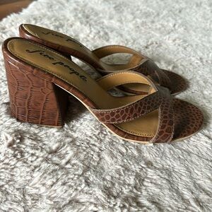 Free People block heel sandal pumps